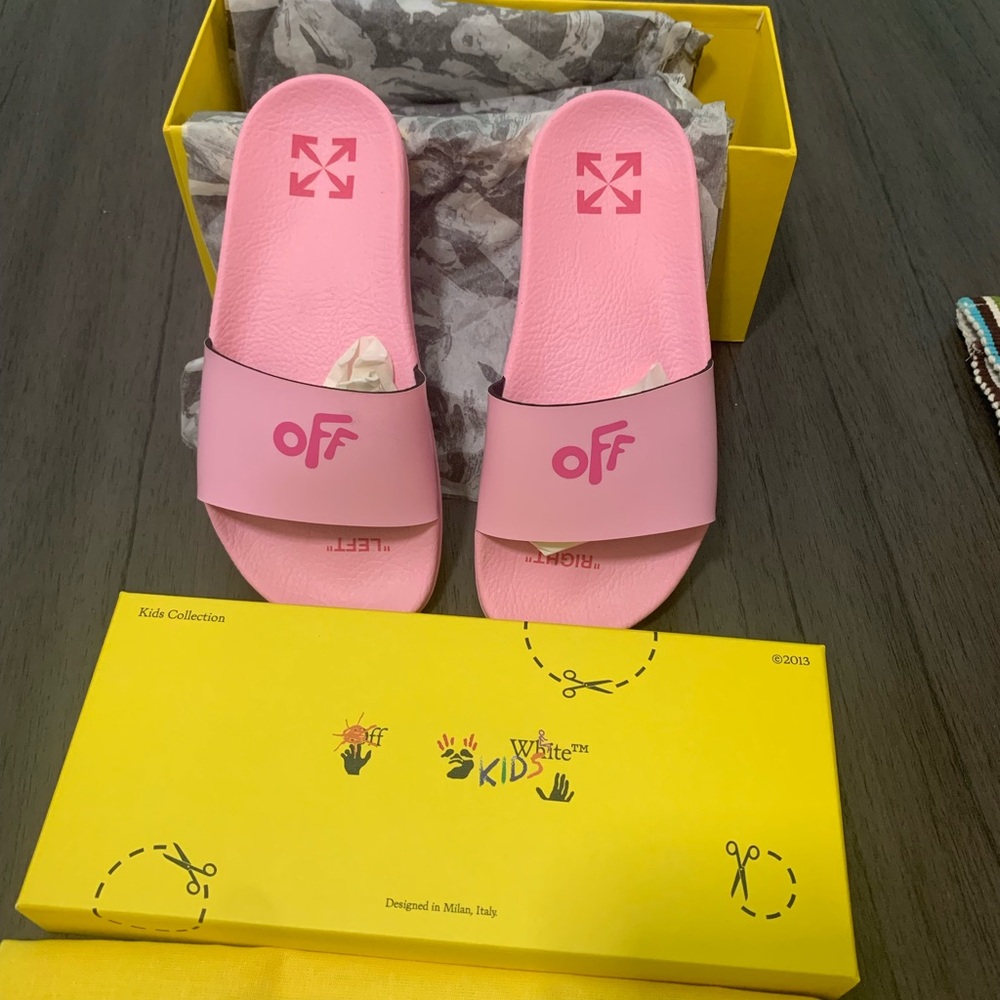 Off-White Pink Pool Slides